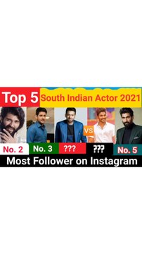 Top 5 Most Followed South Indian Actor on Instagram 2021 | most followed south india actor on social media