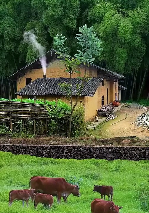 the atmosphere in the village that makes our hearts calm#traveling