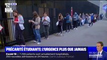 Précarité étudiante: des centaines d'étudiants continuent de faire la queue pour récupérer des colis alimentaires