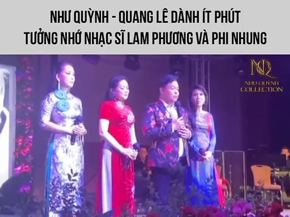 Khoảnh khắc Như Quỳnh, Quang Lê tưởng nhớ Phi Nhung trên sân khấu gây xúc động