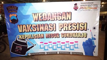 Polres Sukoharjo Selenggarakan Vaksinasi Sambil Wedangan