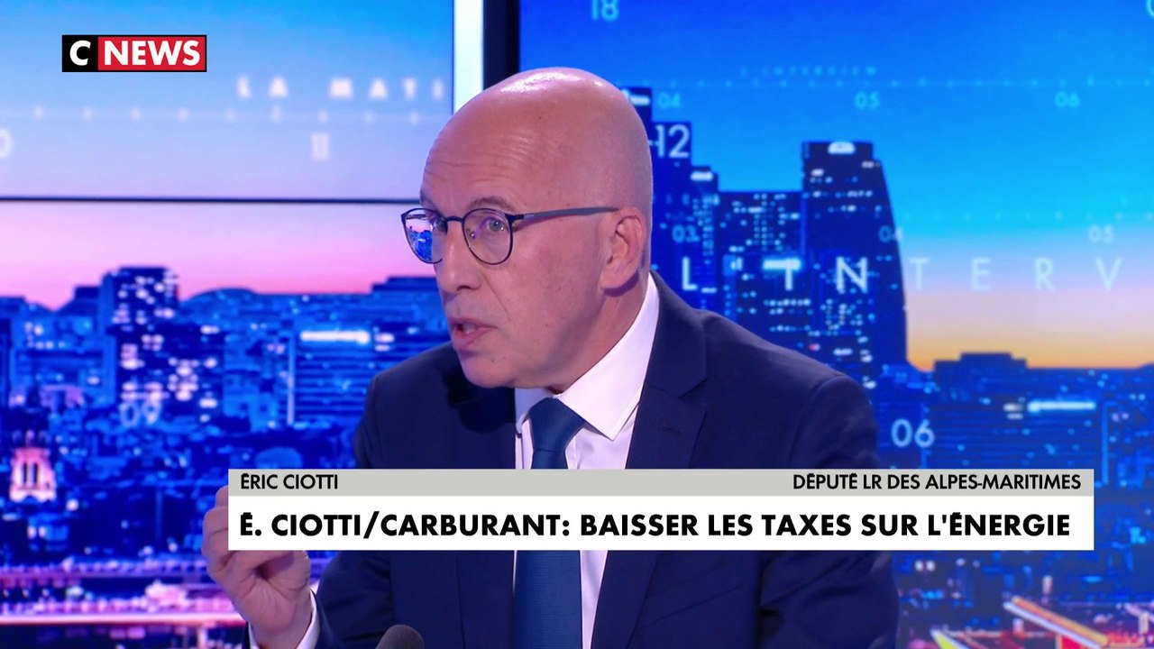 Eric Ciotti : «il faut supprimer la TVA sur les carburants»