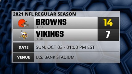 Browns @ Vikings Game Recap for SUN, OCT 03 - 01:00 PM EST