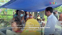 PKL Bentang Poster Disamperin Jokowi, Ternyata Salah Sangka