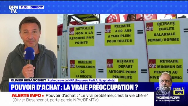 Olivier Besancenot: Le vrai thème en ce moment c'est la vie chère, ça fait des mois que tout augmente sauf nos salaires