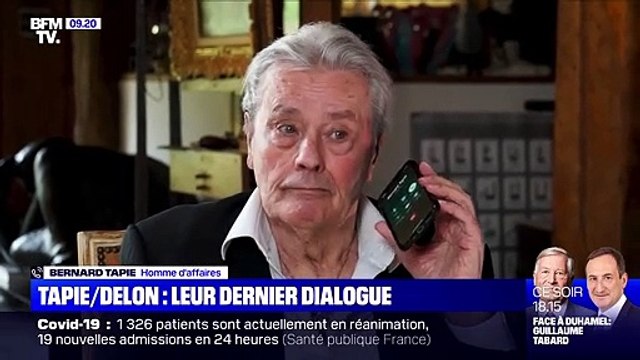 Conversation entre Bernard Tapie et Alain Delon, diffusé sur BFMTV.