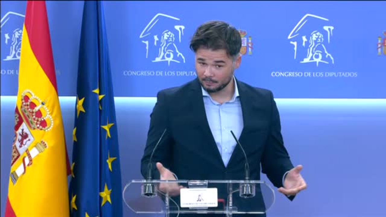 Rufián tras el acuerdo de Presupuestos entre PSOE y UP: "Que nadie cuente con el voto de ERC"