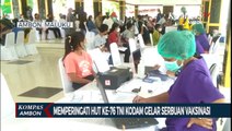 Hut Ke-76 TNI Kodam XVI Gelar Serbuan Vaksinasi