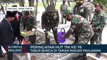 Tabur Bunga di Taman Makam Pahlawan, Peringati HUT TNI Ke-76 TNI