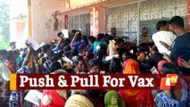 Mad Rush For COVID19 Vaccines At Vaccination Centre In Odisha