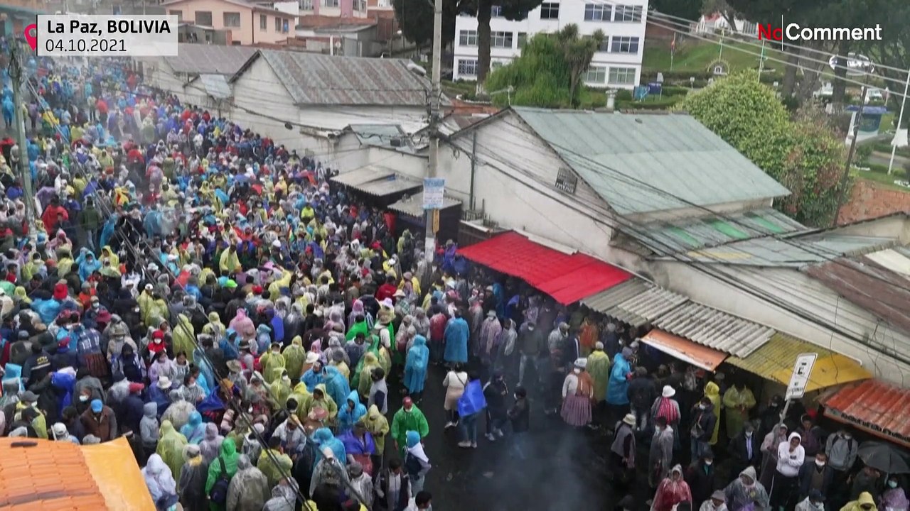 Clashes, tear gas at Bolivia coca farmers' protest