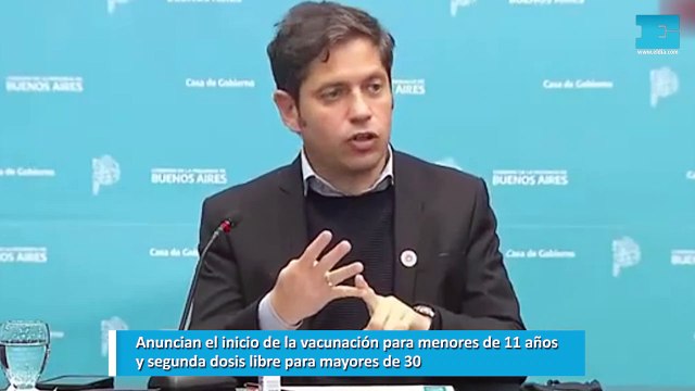 Anuncian el inicio de la vacunación para menores de 11 años y segunda dosis libre para mayores de 30