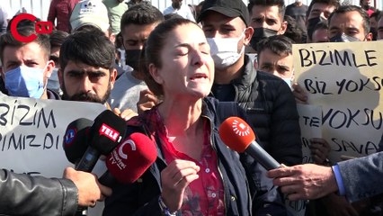 Polis baskınında arkadaşları tutuklanan atık kağıt işçilerinden eylem