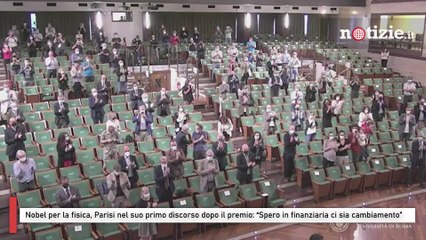 Tải video: Nobel per la fisica, Parisi nel suo primo discorso: “Spero in finanziaria ci sia cambiamento”