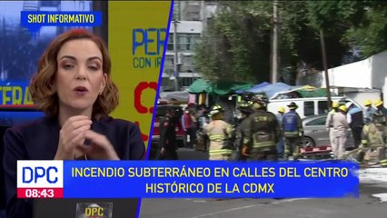 Incendio subterráneo en las calles del centro de la CDMX