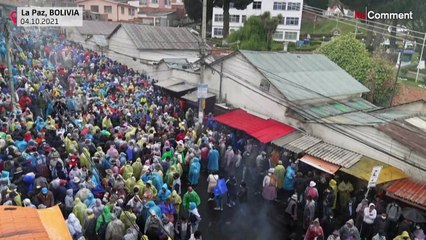 A La Paz, violente manifestation de producteurs de feuilles de coca