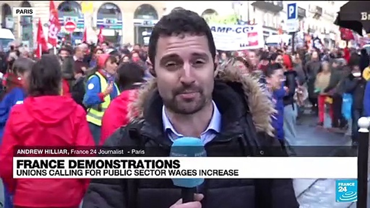 France demonstrations_ Unions calling for public sector wages increase • FRANCE 24 English