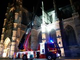 Exercice incendie grandeur nature à la cathédrale de Limoges