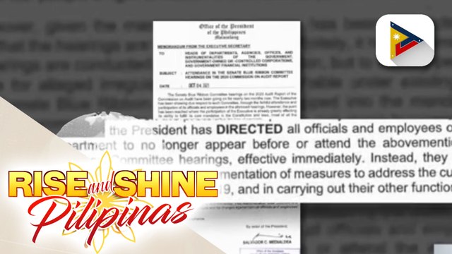 Palasyo, pinagbawalan ang mga nasa executive dep’t na dumalo sa pagdinig ng Senate Blue Ribbon Committee