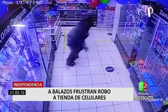 Independencia: policía quedo herido tras frustrar robo en tienda de celulares
