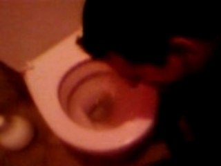 Lèchage de cuvette de chiottes