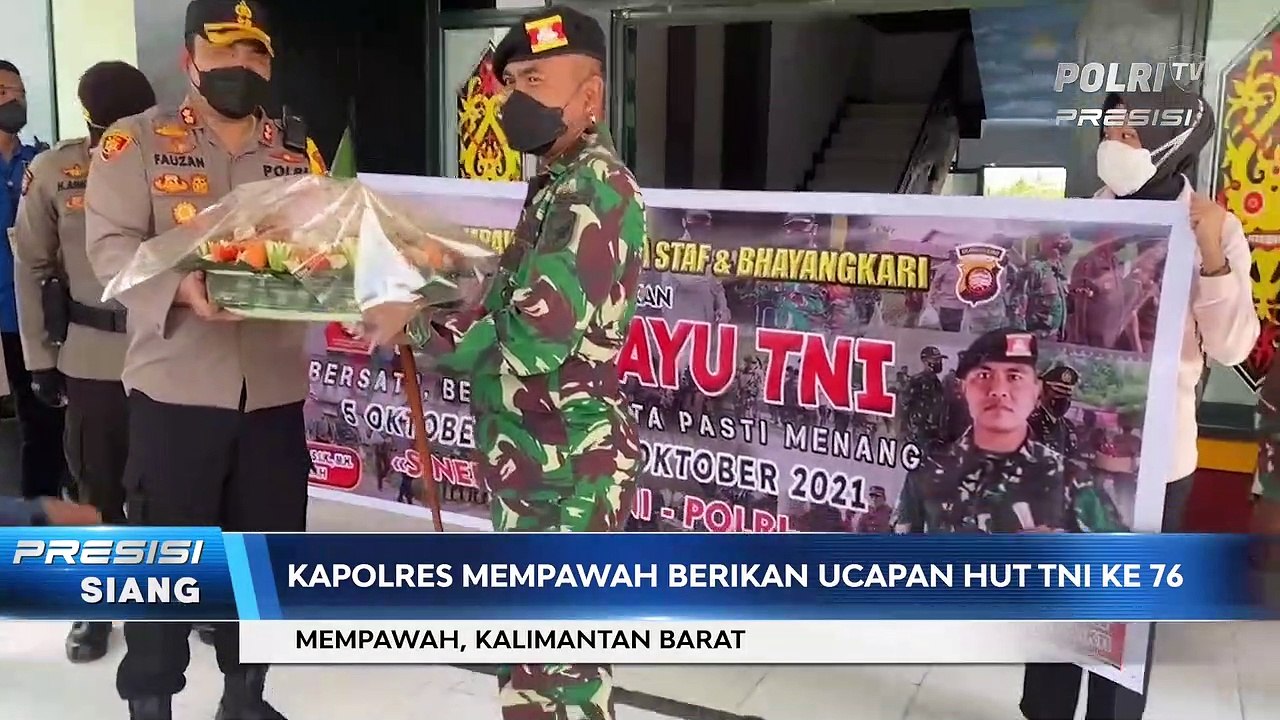 Kapolres Mempawah Datangi Lima Markas TNI, Berikan Ucapan HUT TNI ke-76