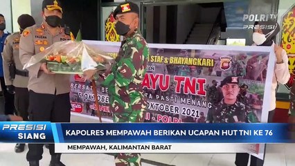 Kapolres Mempawah Datangi Lima Markas TNI, Berikan Ucapan HUT TNI ke-76