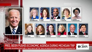 Biden travels to Michigan to promote economic agenda as negotiations continue in Washington