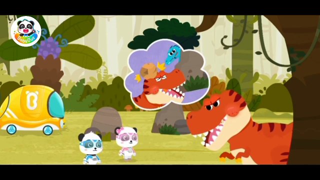 dinosaurus t-rex - babybus - menolong dinosaurus t-rex yang sedang dalam kesusahan