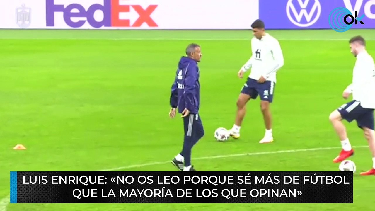 Luis Enrique: «No os leo porque sé más de fútbol que la mayoría de los que opinan»