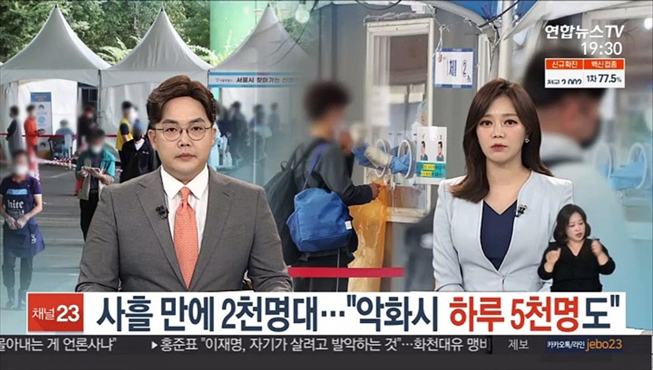 사흘 만에 2천명대…"악화시 하루 5천명도"