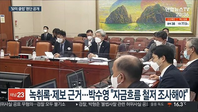 '대장동 50억 클럽' 명단 공개…與 대장동 국민의힘 5적