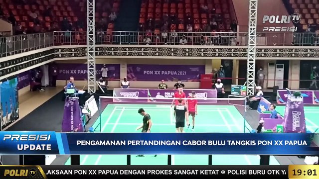 PRESISI Update 19.00 WIB : Pengamanan Pertandingan Cabor Bulu Tangkis PON XX Papua