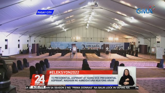 15 Presidential aspirant at isang Vice Presidential aspirant, naghain ng kandidatura ngayong araw | 24 Oras