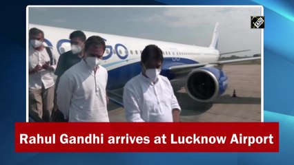 Lakhimpur violence: Rahul Gandhi arrives at Lucknow Airport