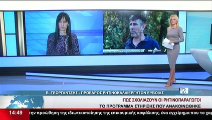 Ο Πρόεδρος ρητινοκαλλιεργητών Εύβοιας, Β, Γεωργαντζής, στο δελτίο του Star