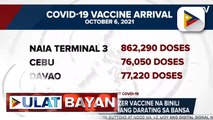 Higit 1-M doses ng pfizer vacine na binili ng pamahalaan, inaasahang darating sa bansa