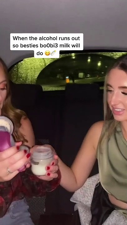 She drinks milk her best friend boobies milk