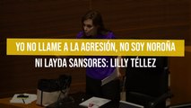 Yo no llame a la agresión, no soy Noroña ni Layda Sansores: Lilly Téllez
