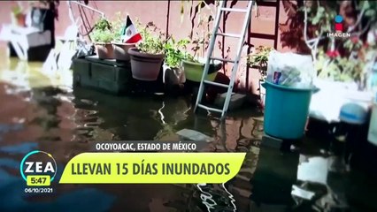 Lluvias dejan a vecinos de Ocoyoacac entre aguas negras