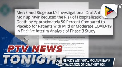 Download Video: Interim analysis shows merck's antiviral molnupiravir reduces risk of hospitalization or death by 50%