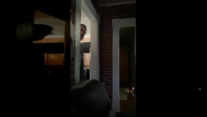 Hiding Wife Startles Husband