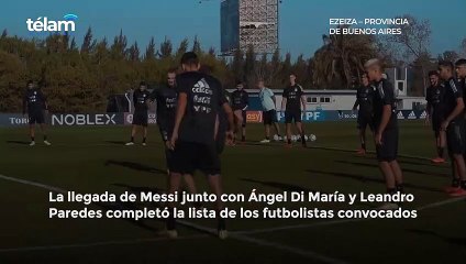 Argentina, con Messi, realizó primer entrenamiento a plantel completo con la mente en Paraguay