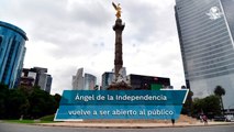 Después de dos años, quitan vallas metálicas al Ángel de la Independencia