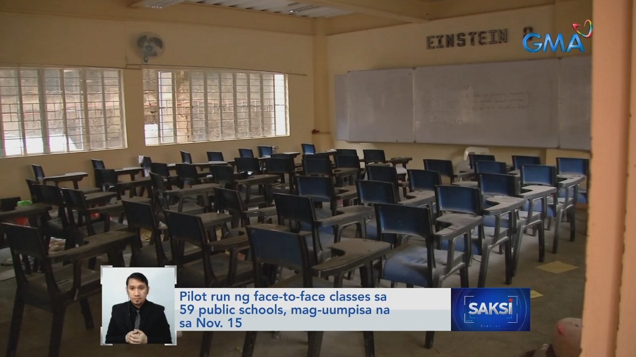 Pilot run ng face-to-face classes sa 59 public schools, mag-uumpisa na sa Nov. 15 | Saksi