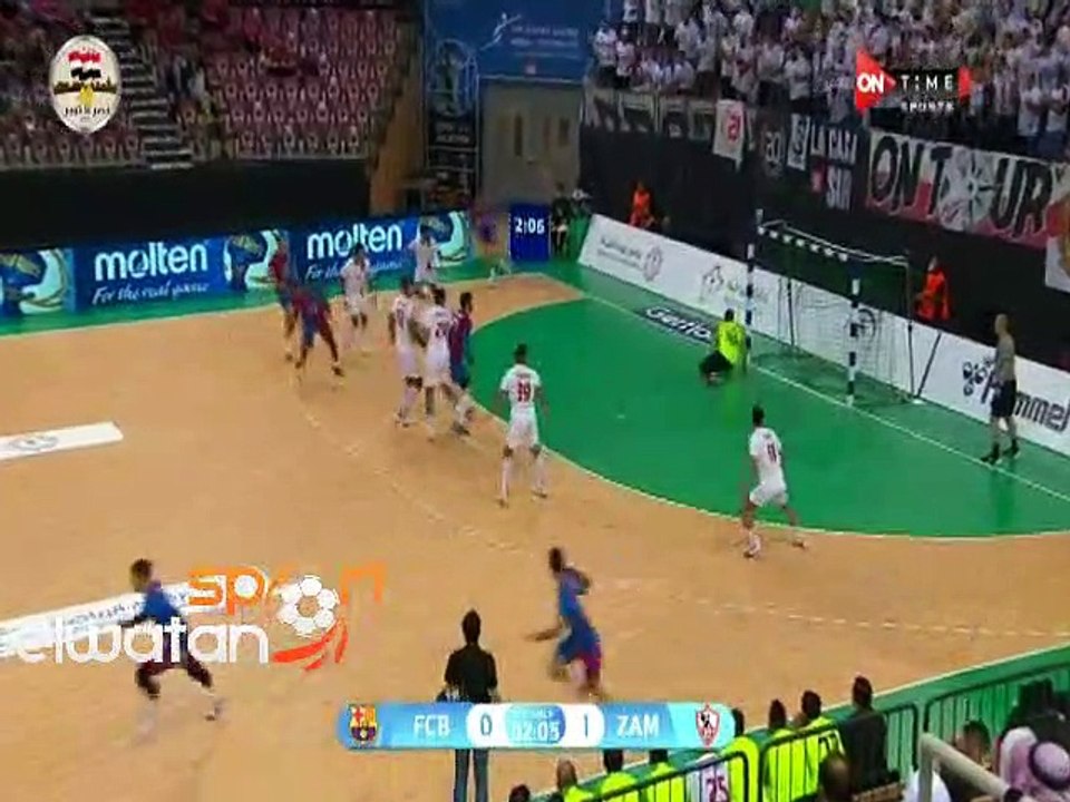 ملخص الشوط الاول الزمالك - برشلونة