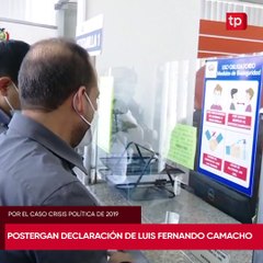 Ministerio Público postergó la declaración de Luis Fernando Camacho