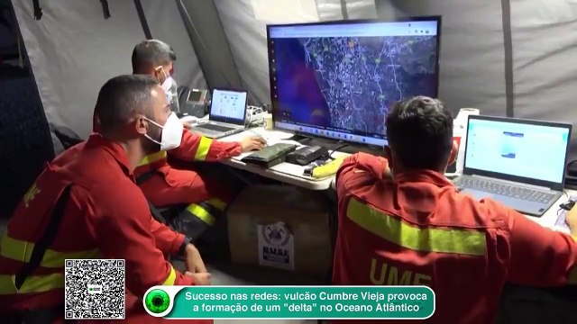 Sucesso nas redes: vulcão Cumbre Vieja provoca a formação de um delta no Oceano Atlântico