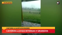 Cayeron lluvias intensas y granizos