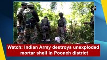 Indian Army destroys unexploded mortar shell in Poonch district